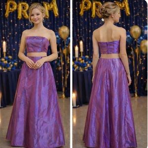 Vintage Purple Chrome Prom Dress